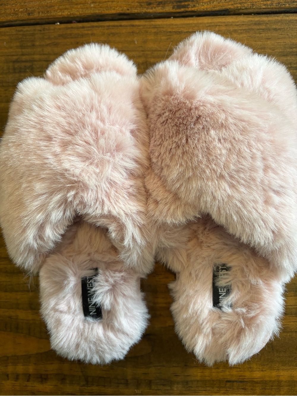 Nine West Blush Faux-Fur Slide Slippers